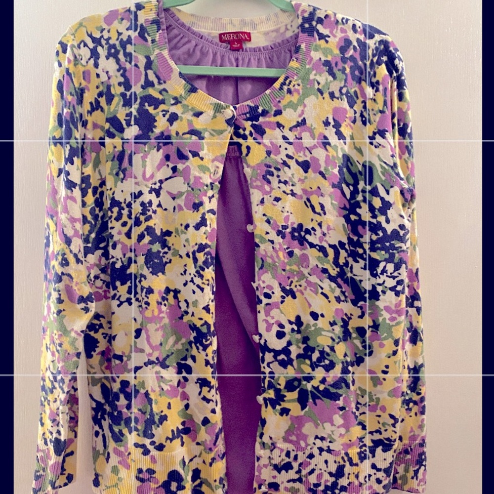Bight Floral Cardigan, Large